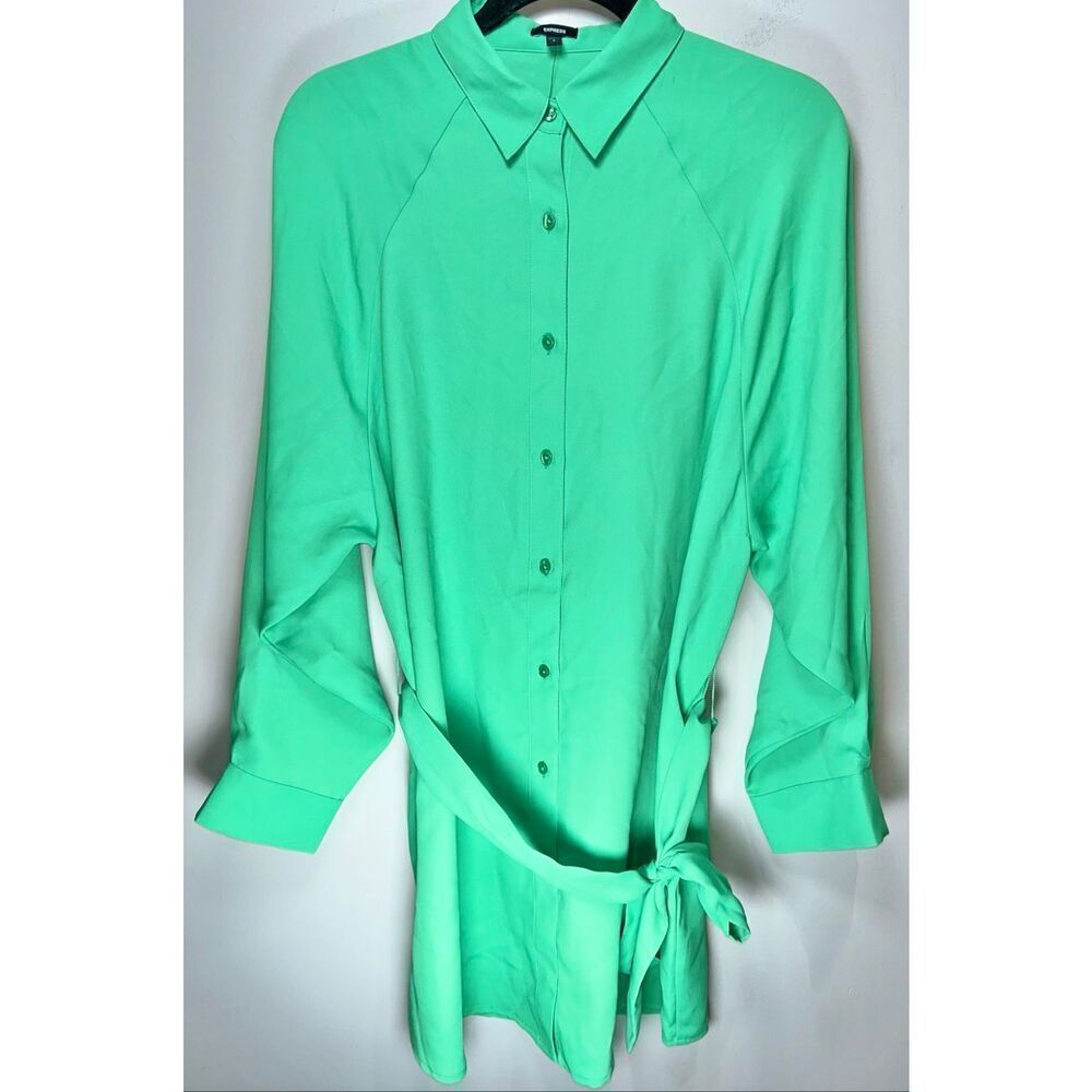 Express green shirt dress size small